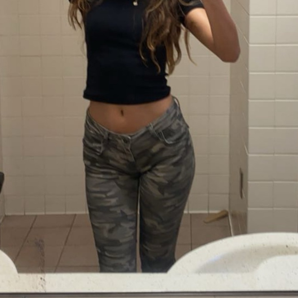 subdued camo jeans